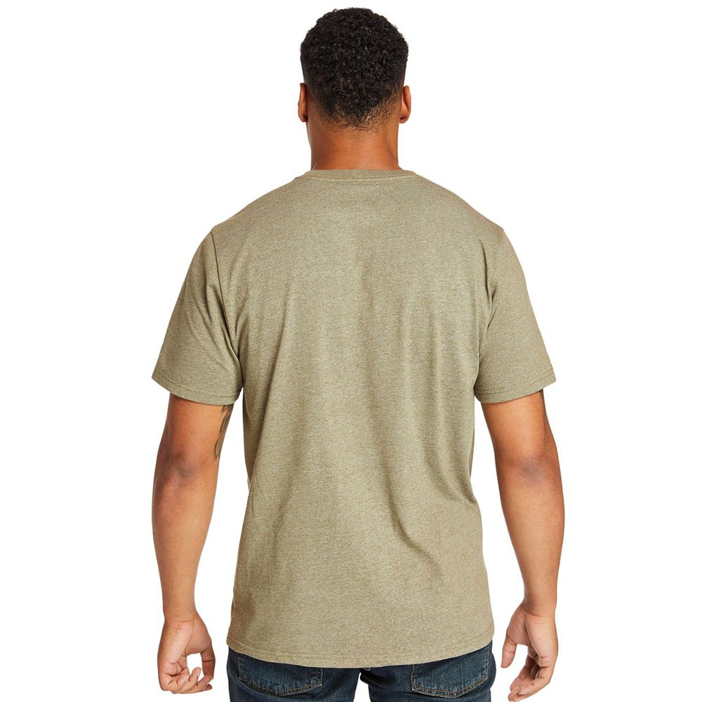 Tricouri Timberland Barbati Masline Verzi - Pro® Short Sleeve Base Plate Wicking Logo - Romania - MW